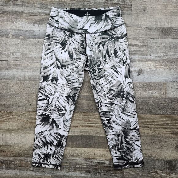 Prana Roxanne Crop Leaf Print Leggings size S - Picture 2 of 6